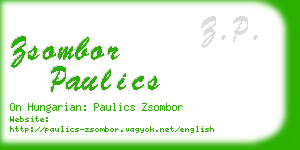 zsombor paulics business card